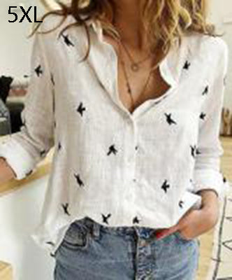 Lapel Long Sleeve Shirt Fashion for Women's