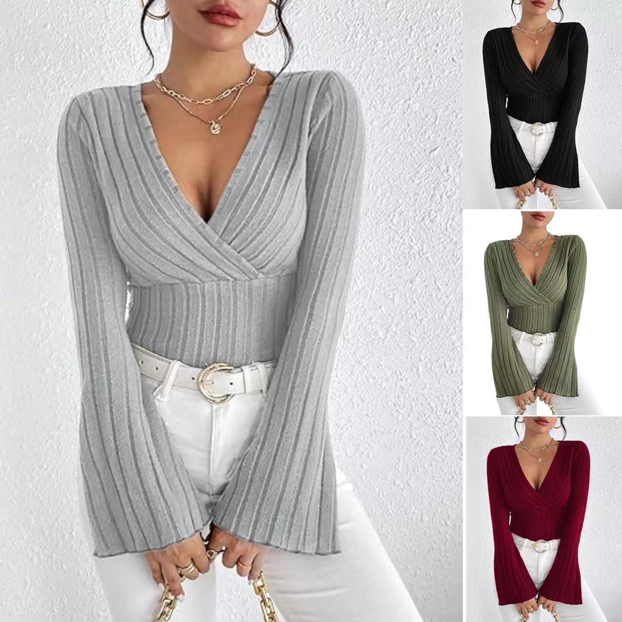 Ribbed Wrap Top