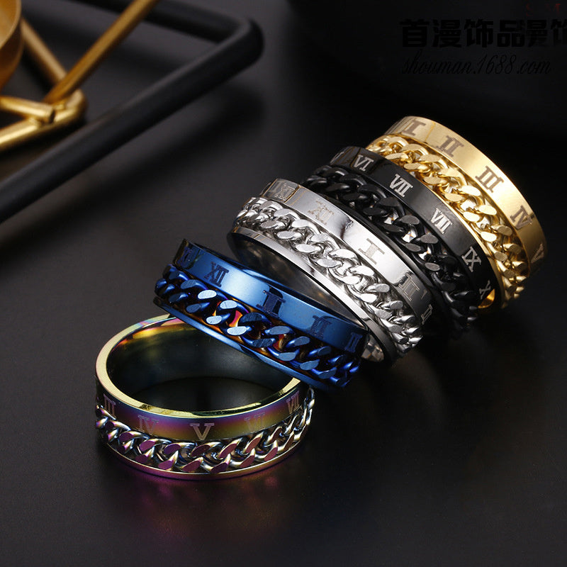 Stainless Steel Roman Opener Ring