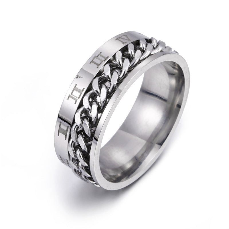 Stainless Steel Roman Opener Ring