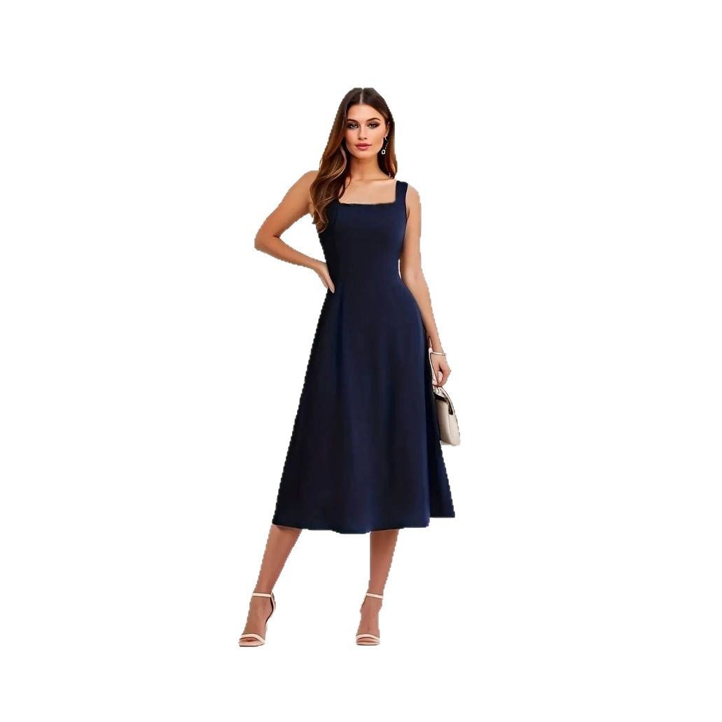 Sleeveless Casual Fashion Suspenders Long Dress