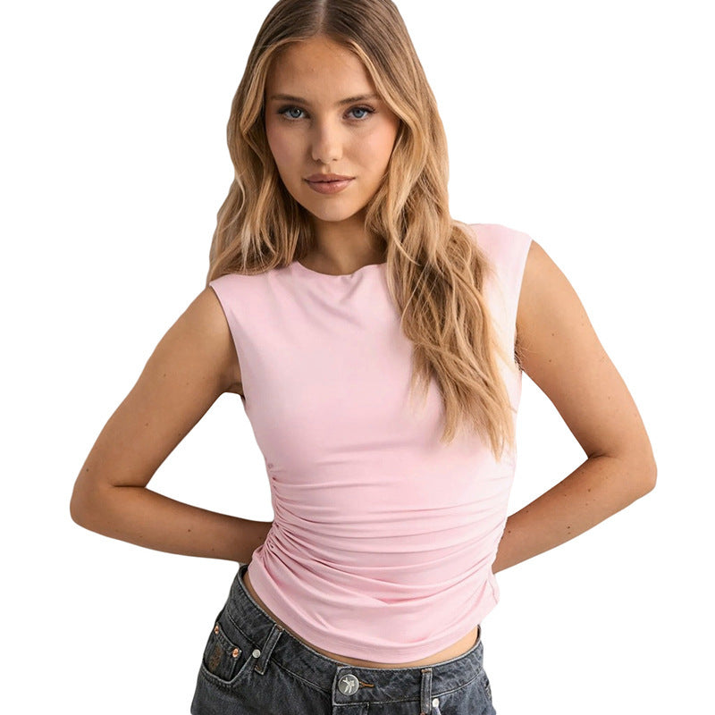 Off-neck Backless T-shirt Top