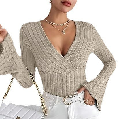 Ribbed Wrap Top